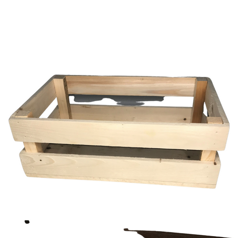 UNFINISHED WOODEN CRATE BOX